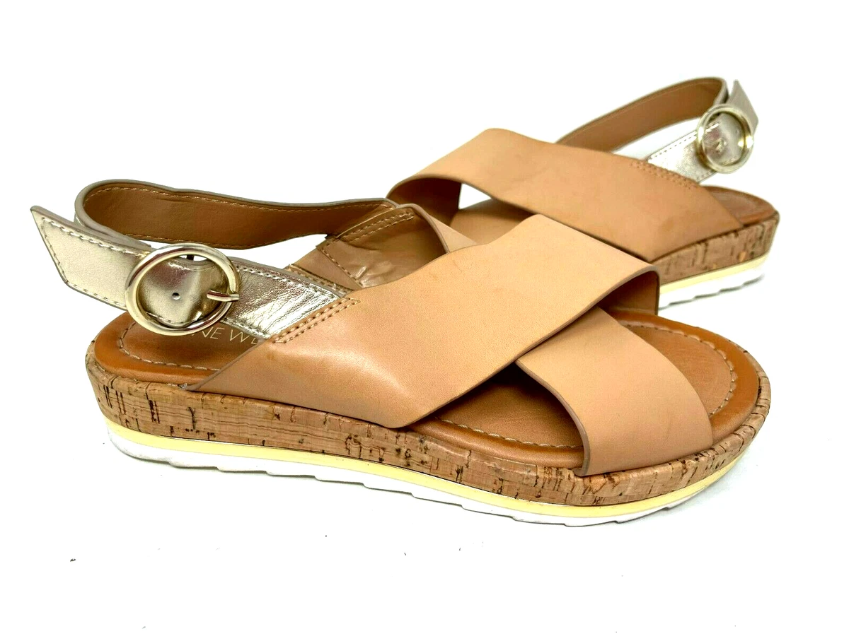 Nine west hotsell tan sandals
