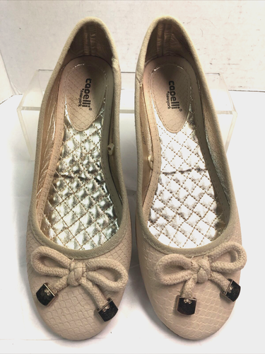cream colored ballet flats