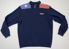 Vineyard Vines 1/4 Zip Pullover Navy Blue Long Sleeve Sweater Men  s Size Small