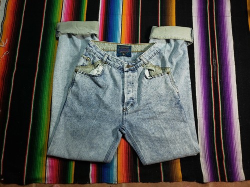 Vintage 80s LIGHTNING BOLT Jeans Size 