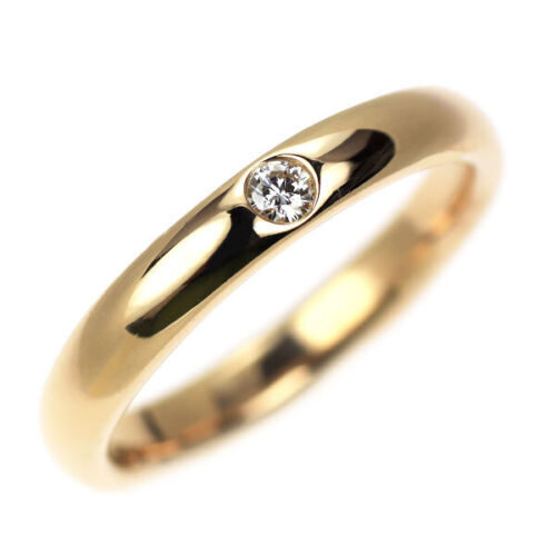 Harry Winston K18PG diamond ring band - Auth free shipping from Japan- Auth SELB