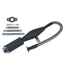 Black Viper Flexible Muffler Exhaust Pipe For 80cc Bike Gas Engine Motor