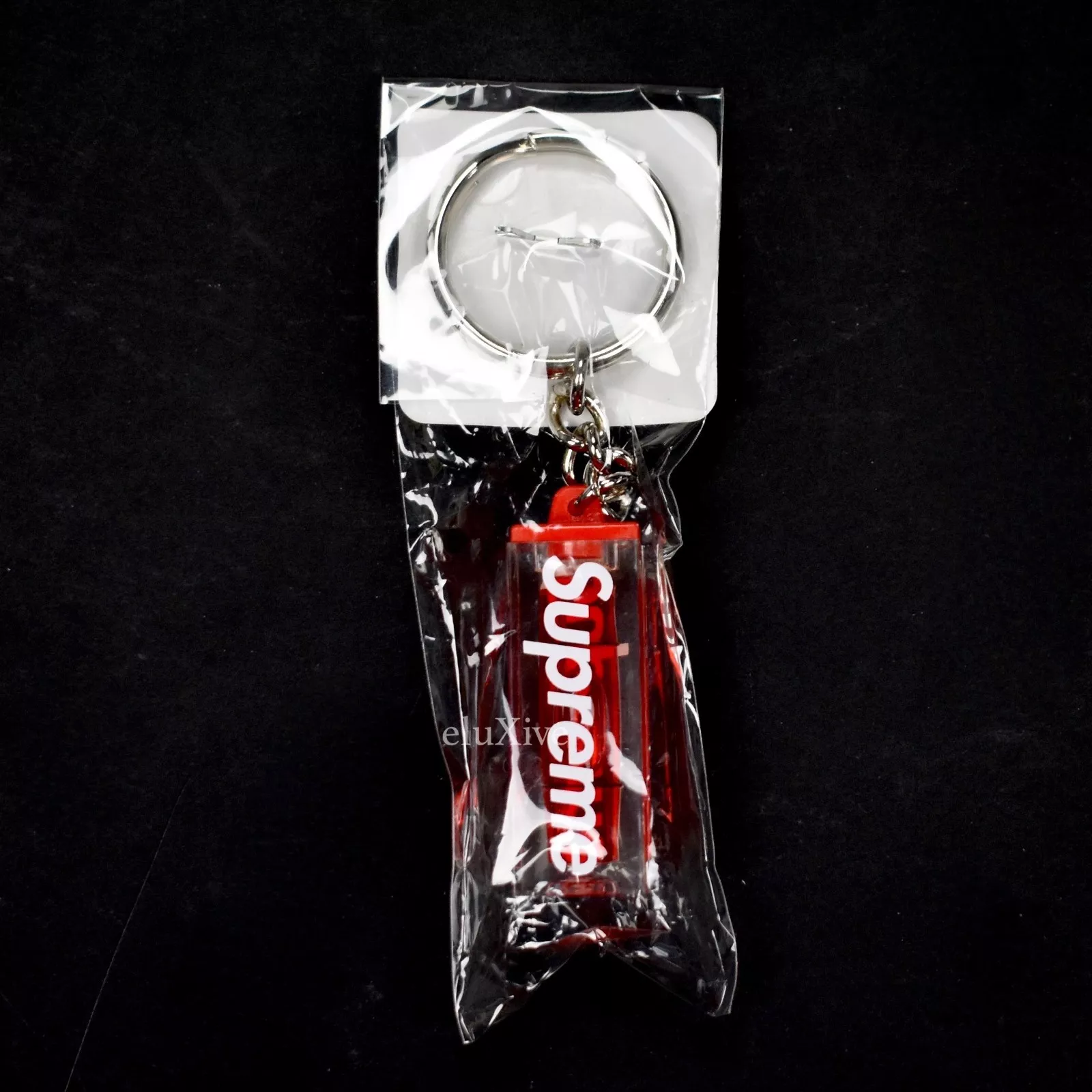 Porte clés outil bulle transparent neuf avec étiquettes Supreme NY boîte rouge niveau logo FW18 DS AUTHENTIQUE