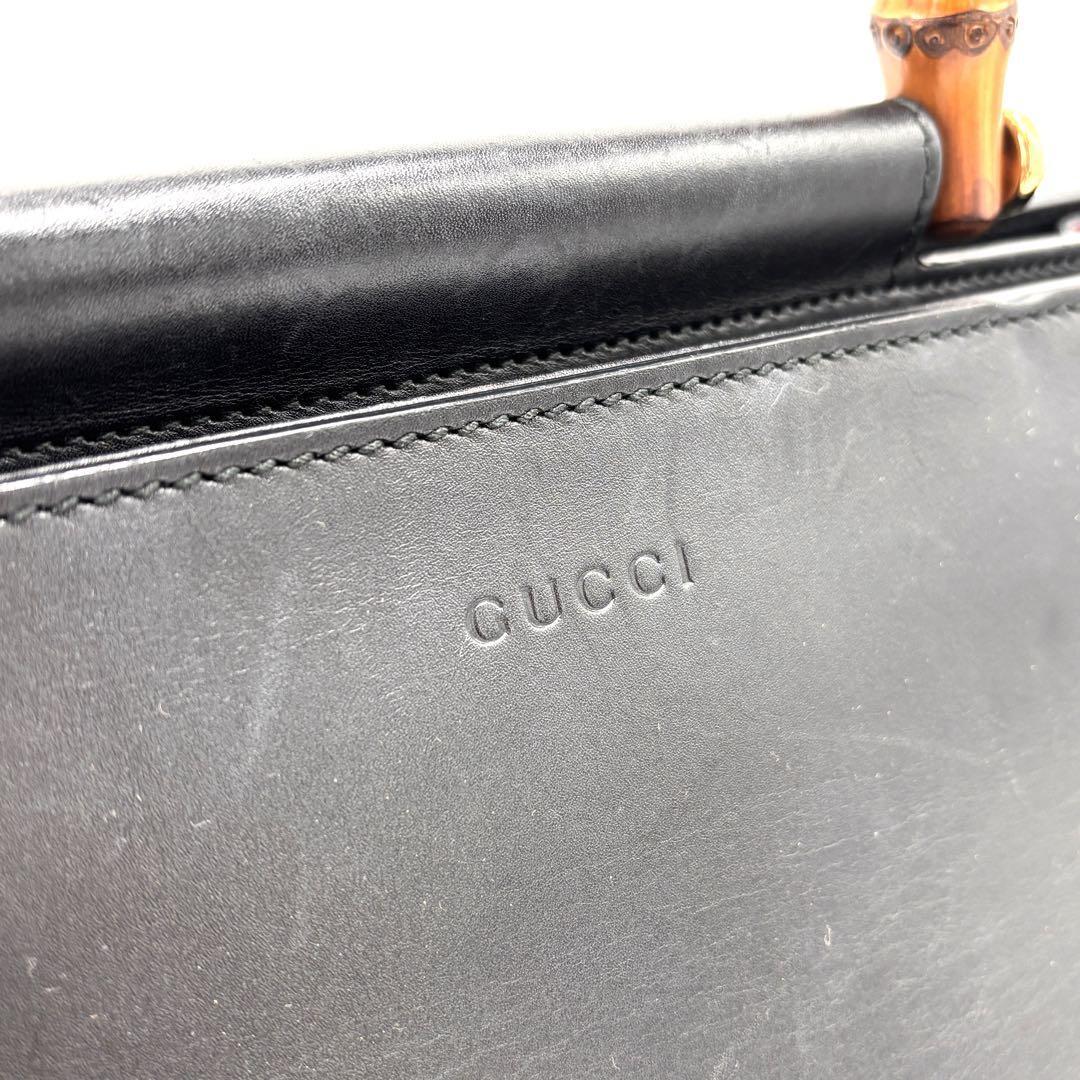 Gucci Nim Fair 2Way Tote Bag Bamboo Leather Sherry Black | eBay Gucci Nim Fair 2Way Tote Bag Bamboo Leather Sherry Black | eBay