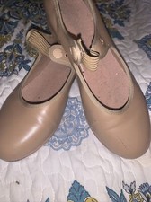 BLOCH Tap Dance Shoe Size 6M Big Girls/Ladies No-tie Closure TAN