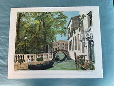 Denis Paul NOYER Numbered and Signed Lithograph Venice Italy