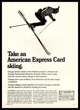 1967 AMEX Credit Card "Take An American Express Card Skiing" Vintage Print Ad