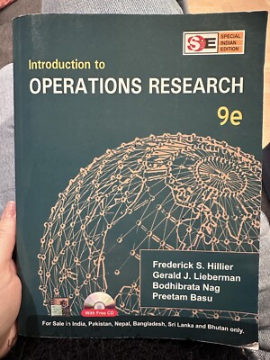 introduction to operations research 2012 9th Edition