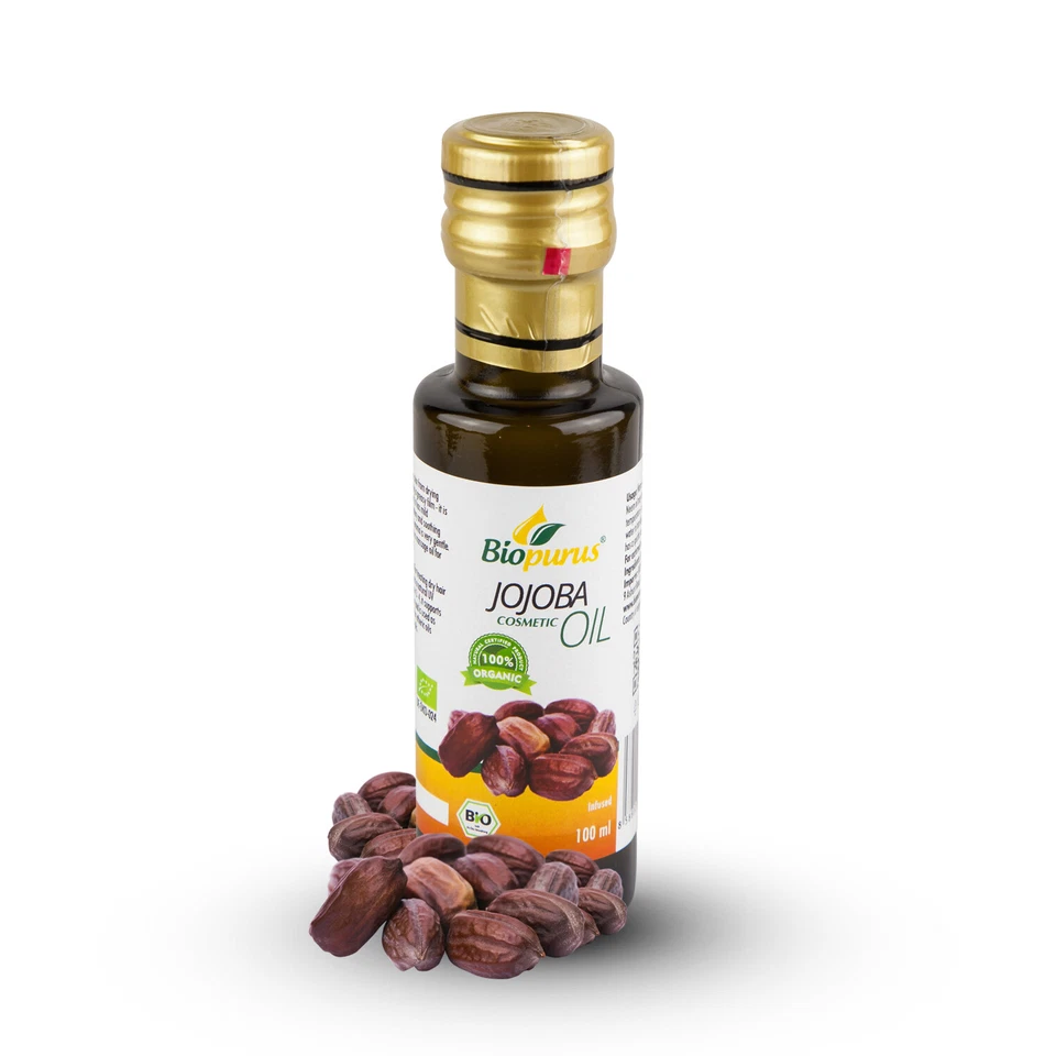 Biopurus Certified Organic Cold Pressed Jojoba Seed Cosmetic Oil 100ml