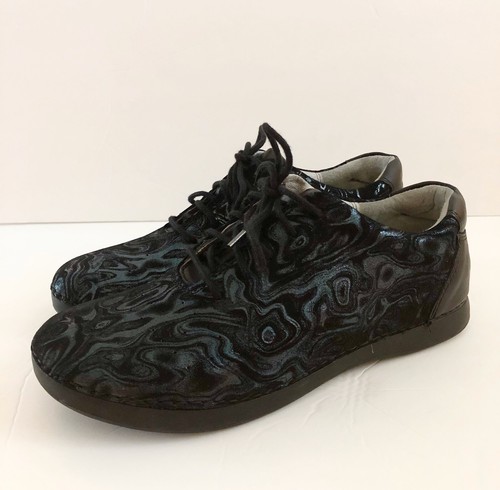 Alegria Kimi Pro para mujer Negro Galaxy Remolino De Cuero Con Cordones  Zapatos Talla 40 | eBay