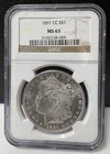1891-CC Morgan Dollar NGC MS63