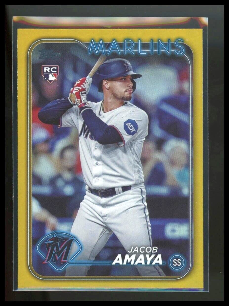 Jacob Amaya 2024 Topps Series One SP Gold Foil Parallel Rookie Card #144