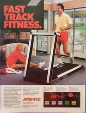 1984 VTG PRINT AD - AMEREC 930E RUNNING MACHINE TREADMILL OLD SCHOOL FITNESS