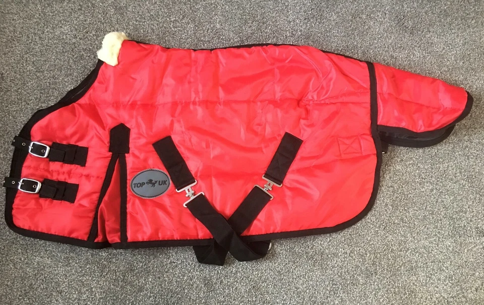 Mini Shetland/Shetland/Kleines Pony mittelschwerer roter stabiler Teppich. "3'0"" - 4'6""