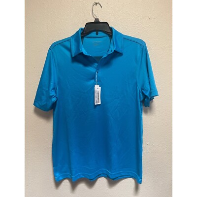 North End Sport Mens Electric Blue Polo Shirt L Moisture Wicking Antimicrobial