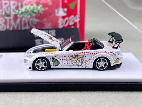MicroTurbo MT 1:64 Honda S2000 Spoon 2024 Christmas Edition alloy car model - Picture 4 of 11