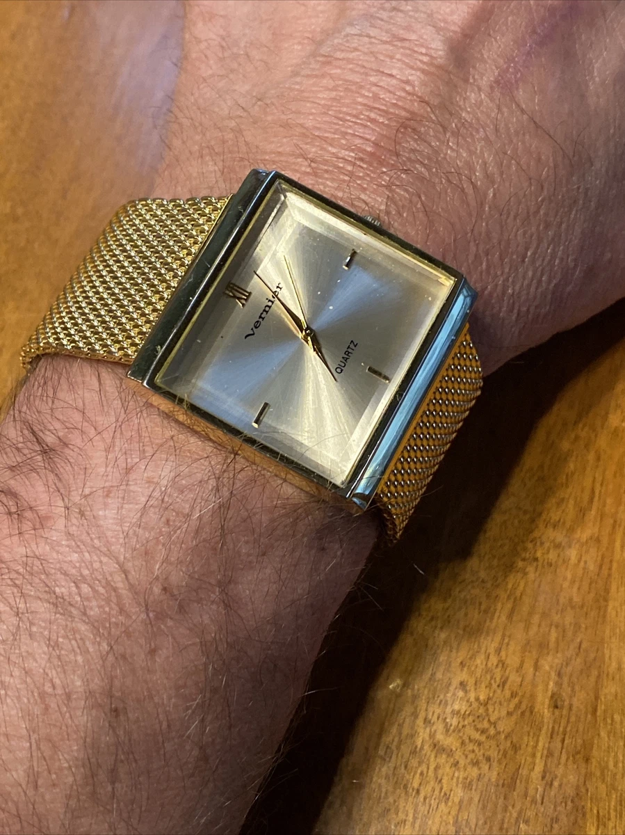 Arvo Time Squared Watch - Black Dial, Black Mesh