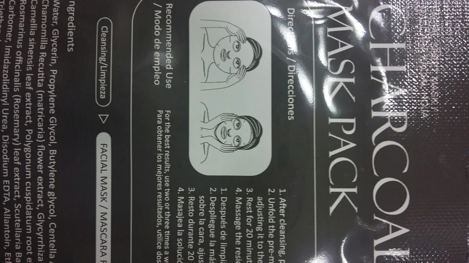 Charcoal mask, pore detoxifying cleansing, deep skin cleanser, Unisex Single use - Image 4 of 4