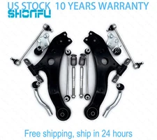 12Pcs Front Lower Control Arms Tie Rods Sway Bar Kit For 2007-2011 Toyota Camry