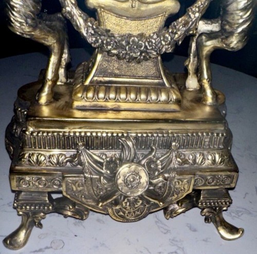 Design Toscano Grande Chateau Beaumont Clock Table Mantle Resin, Ornate *READ* - Picture 2 of 14
