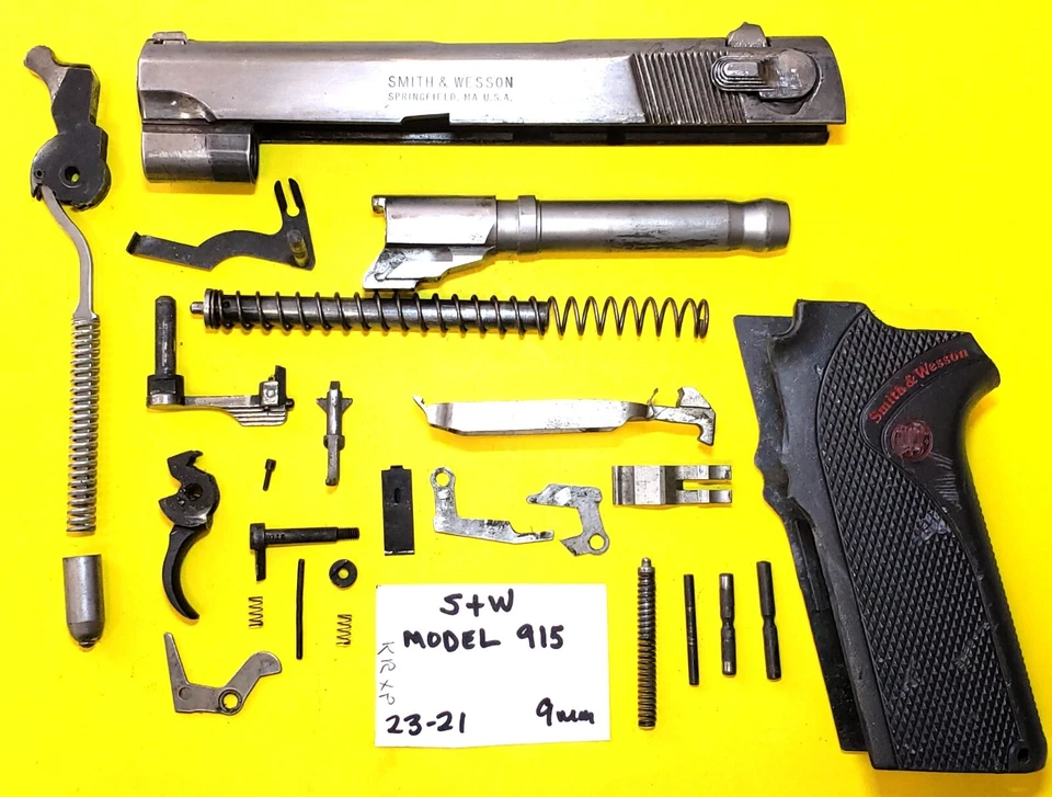 S&W 915 9mm Stainless Stl Parts Slide Barrel Recoil Grips Hammer Safety #23-21 - Image 2 of 4