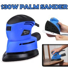 230V 130W Palm Sander Corded Electric Sander Machine For Wood W/ 6 Sanding Paper