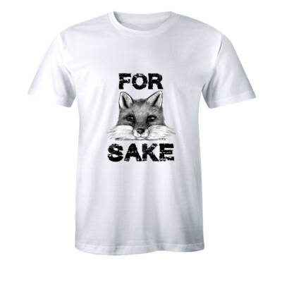 For Fox Sake Funny Men's T-Shirt WTF Adult Humor Rude Cute Animal Lover Tee