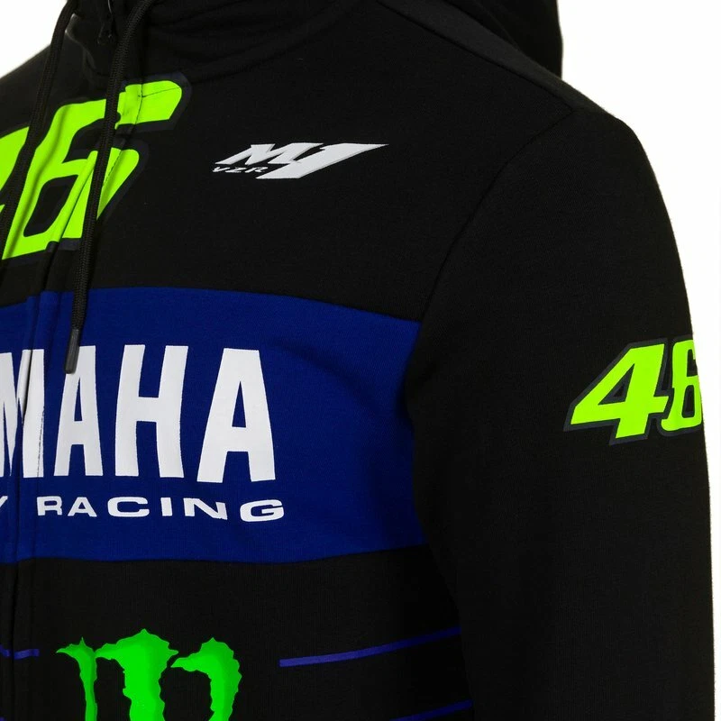 VALENTINO NUOVA Autentica Felpa con Felpa con Felpa con Cerniera VR46 Yamaha Factory Racing Power Line NUOVA