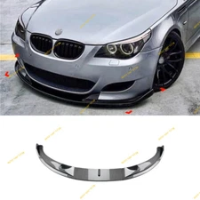 For 2005-2010 BMW 5 Series E60 E61 ABS Carbon fibe Front Bumper Spoiler Lip Trim