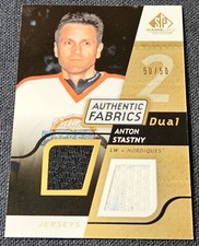 2008-09 SP Game Used Authentic Gold 50 /50 Fabrics Dual Patch Anton Stastny #AF