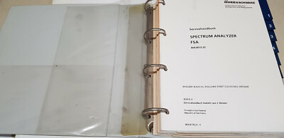 Rohde & Schwarz FSA Spectrum Analyzer Service Manual Band IV