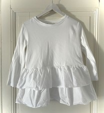 COS weißes Schößchen Top XS Langarm minima...