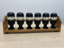 Vintage Homepride 6 x Fred Spice Jars and Rack