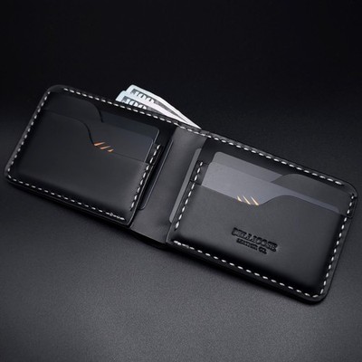 Handcrafted Leather Wallet for Men, Bellicose Classic Bifold Leather Wallet Gift