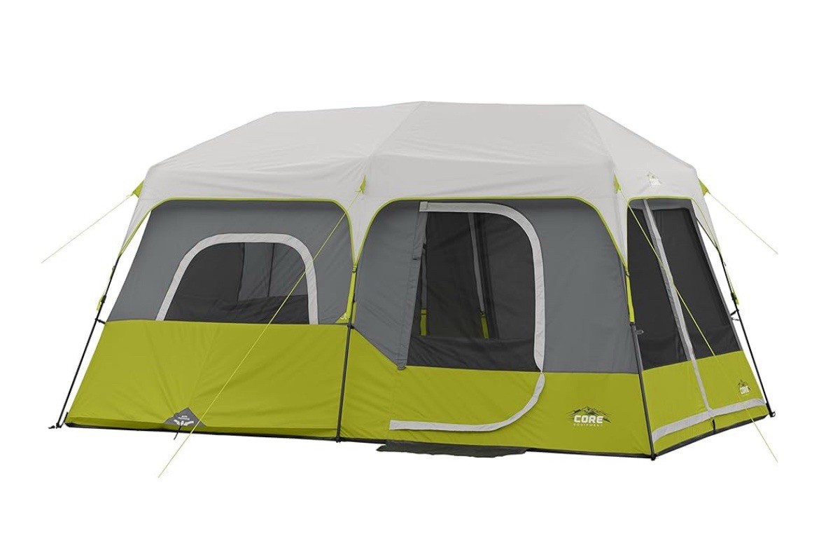 Coleman Core 9 Person Instant Cabin Tent - 14' x 9', Green Camping