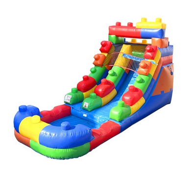 #ad #ad Pogo Water Slides Inflatable Commercial Kids Bouncer 12#x27; Building Block Blower $999.99