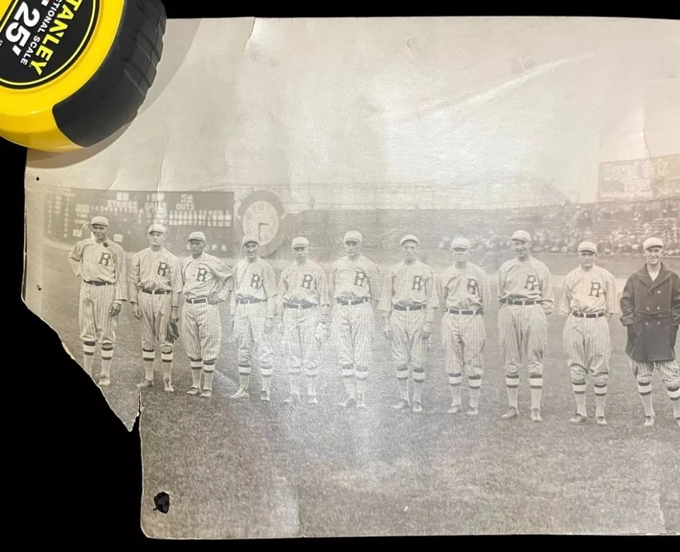 1922 Toronto vs Reading Aces Baseball Opening Day Panoramic Chief Bender + - Imagem 4 de 4