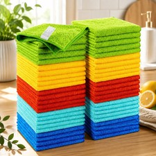 Microfiber Cleaning Cloth Towel Rag Car Polishing No Scratch Detailing Set of 50