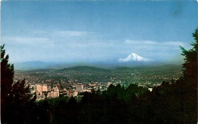 Portland, Mount Hood, Cascade Range, Oregon, Kodachrome, Mike Roberts, Postcard
