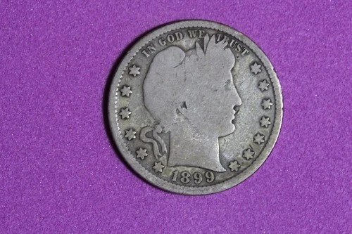 Estate Find 1899 S Barber Quarter Dollar #K60238