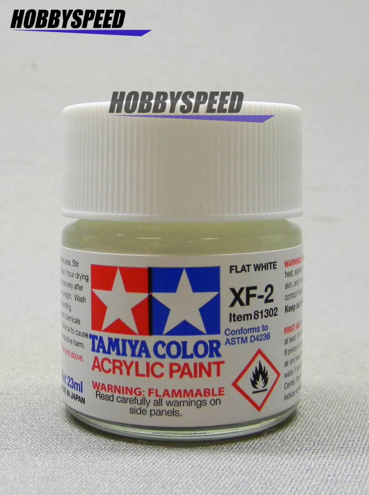 TAMIYA XF-2 ACRYLIC PAINT FLAT WHITE 23ml bottle model scene