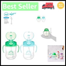 Travel-Ready Silicone Weighted Straw Sippy Cups - 9oz, Dishwasher Safe  Durable