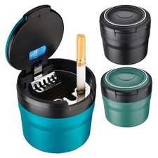 Auto-Aschenbecher mit LED Lampe Deckel Licht Getränkehalter Beleuchtung Ascher