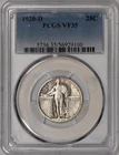 1920-D Standing Liberty Quarter 25c PCGS VF35