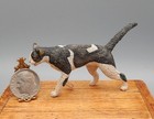 Vintage OOAK Hand Painted Walking Cat LF Artisan Dollhouse Miniature 1:12 — photo 7