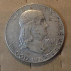 Old US Coin Lot United States 90% Silver Franklin Half Dollar 1961D VF .3617 ASW