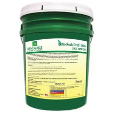 Renewable Lubricants 83004 Biodegradable Rock Drill Oil, 10W-20, 5 Gal.