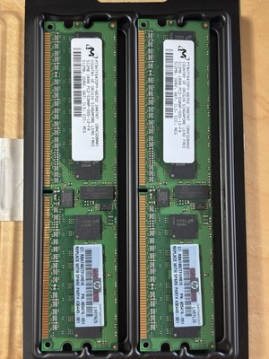 Micron 512MB 1Rx8 PC2-5300P-555-12-F0 DIMM RAM (X2 EACH 1GB TOTAL)