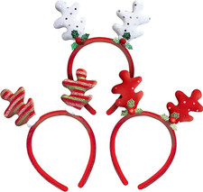 3 PCS Headbands for Christmas - Women - Reindeer Antler  Santa Hat Headband Hat