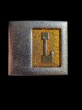 Vintage Lee NY USA Goldtone Initial "L" Belt Buckle